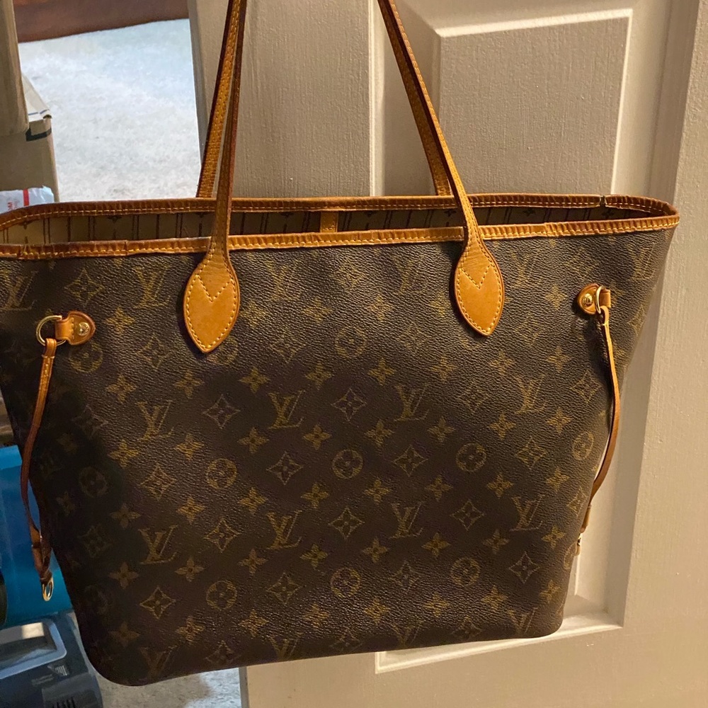 Louis Vuitton VINTAGE MM Neverfull #17737 Classic Monogram Canvas Leather Tote